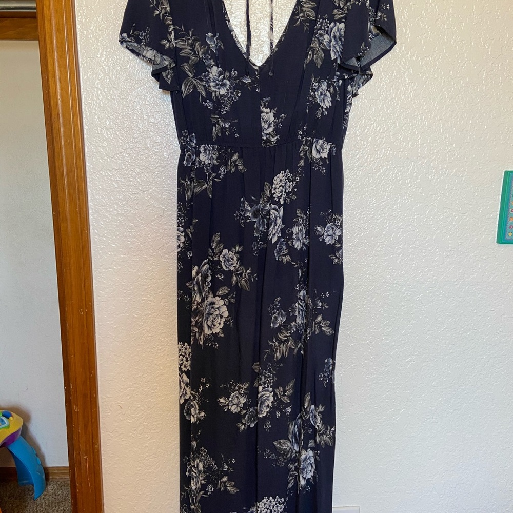 Blue, Floral Dress